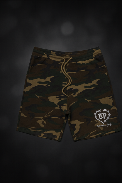 THORN HEART – SIN TIEMPO Camo Shorts
